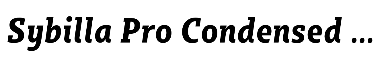 Sybilla Pro Condensed Bold Italic